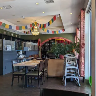 a view of the dining area