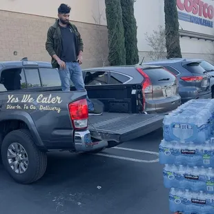 Some water for LA fire fighter