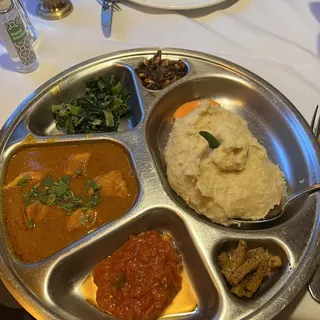 Dhindo Thali (Thick Porridge or Mush)
