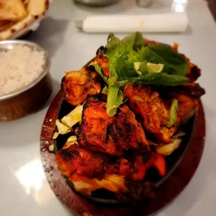 Tandoori Chicken, steaming hot, and delicious.