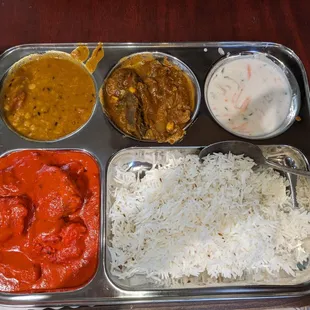 Chicken Tikka masala lunch