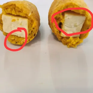 Hair in battered Paneer Pakora