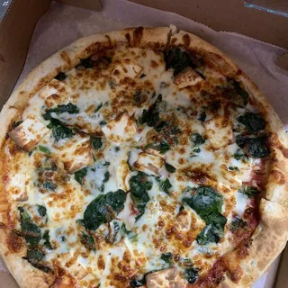 Palak Paneer Pizza Tray