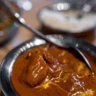 Murgh Makhani aka Butter Chicken ($17) comes w/ basmati rice