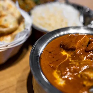 Murgh Makhani aka Butter Chicken ($17) comes w/ basmati rice