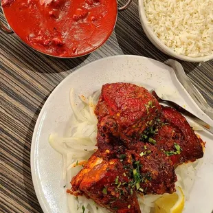 a plate of food on a table