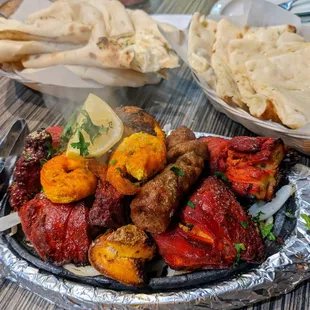 a plate of food on a table