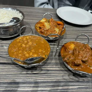 Lamb Vindaloo Chicken Tikka Masala Chana Masala