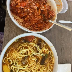 Lamb Vindaloo and  Thukpa