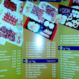 menu, donuts