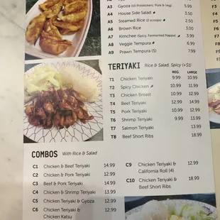 the menu