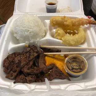 Part of Beef Bento Box(takeout)