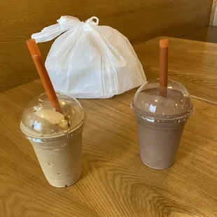 Coffee Shake and Nutella Shake