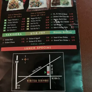 Back of Menu