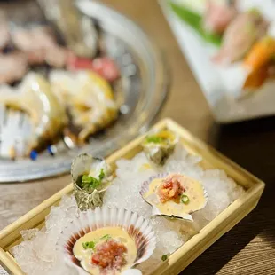 VIP items: mango scallop, oysters