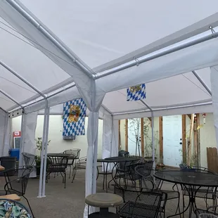 Outdoor covered seating