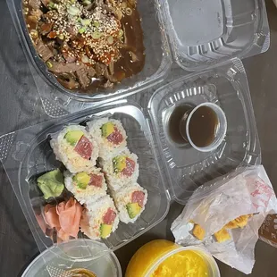 sushi, sashimi, sushi and sashimi, food