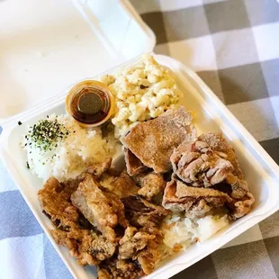 chicharron chicken + goji jun