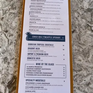 Beverage Menu