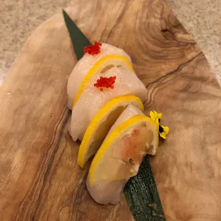 Scallop sashimi.