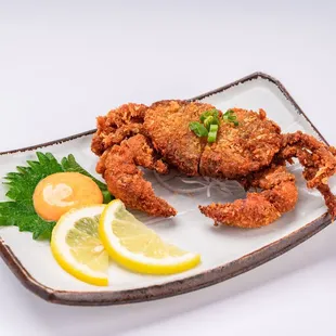 Deep fried soft shell crab