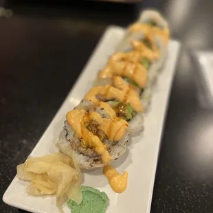 393194. Six Pieces Avocado Tempura Roll