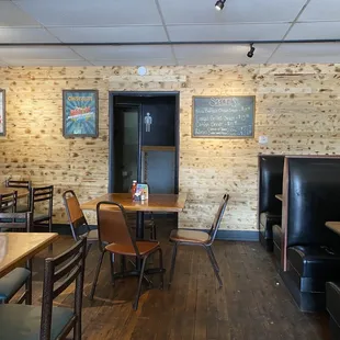 Inside - facing back - towards restrooms