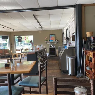 Inside facing front counter and register