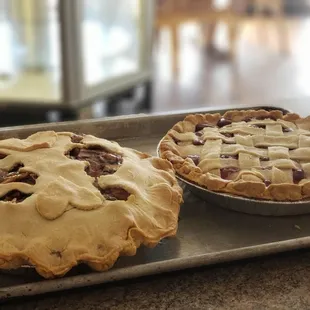 Homemade apple pie, and cherry