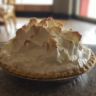 Homemade coconut cream pie