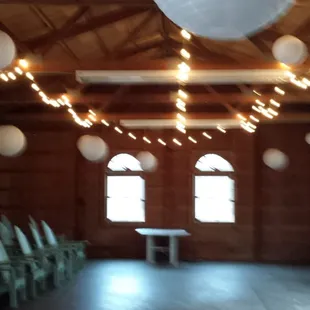 Inside the barn (outdoor furniture being stored here). A little blurry - sorry.