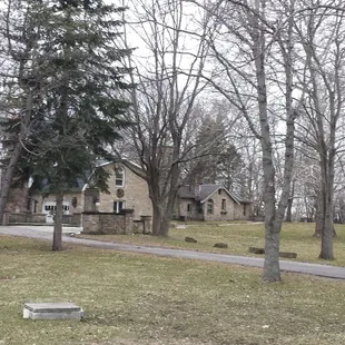Conference and Stone Cottage from afar