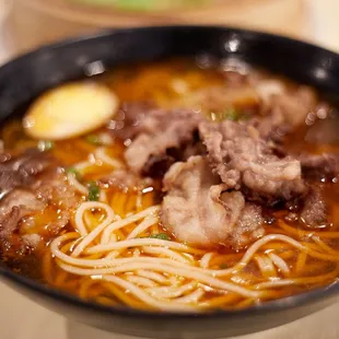 Spicy Garlic Beef Soup (most of the meat is hard fat)