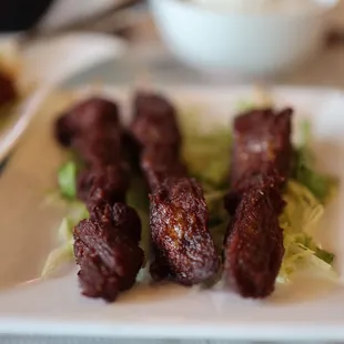 a plate of food on a table