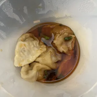 Dumplings in Szechuan Red Chili Oil Sauce