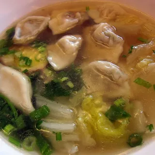 Shrimp and Pork Dumpling in Egg Noodle Soup