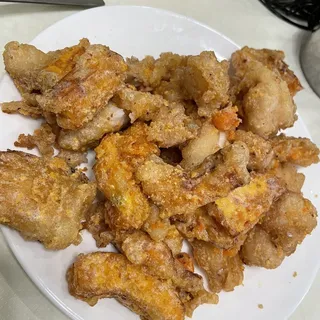 M10. Golden Egg Yolk with Sliced Fish and Pumpkin