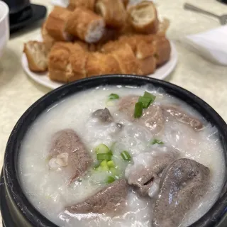 E4. Fresh Pork Liver and Meatball Congee