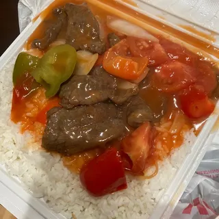K8. Beef and Tomato Over Rice
