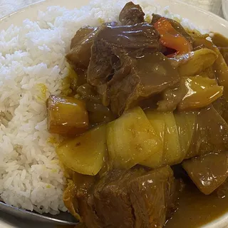 K9. Curry Beef Stew Over Rice