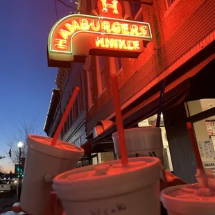 two cups of ice cream