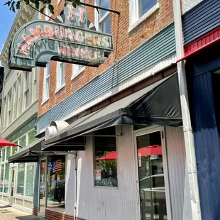 the front of the building