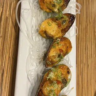 Baked mussels