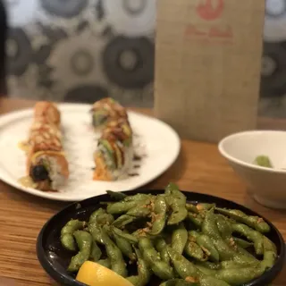 Spicy Garlic Edamame