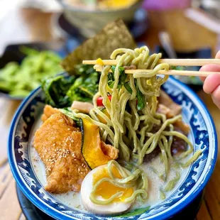 Creamy Vegan Ramen w/ an added egg
