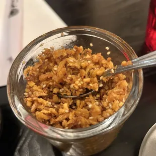 Side of fried garlic