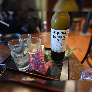 Yummy apricot lychee sake...