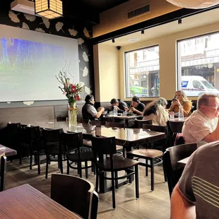 Awesome large screen inside - cool atmosphere