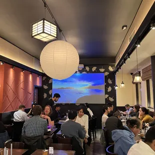 people sitting at tables