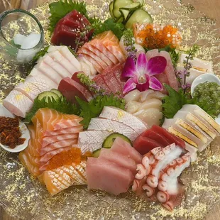 Sashimi platter.
